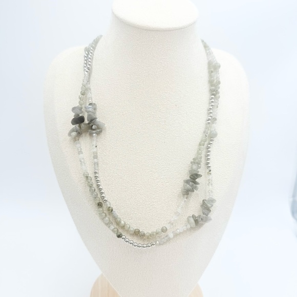 Kinsley Armelle Elegant Smoky Quartz Gemstone Beaded Wrap Necklace Bracelet - Picture 3 of 8